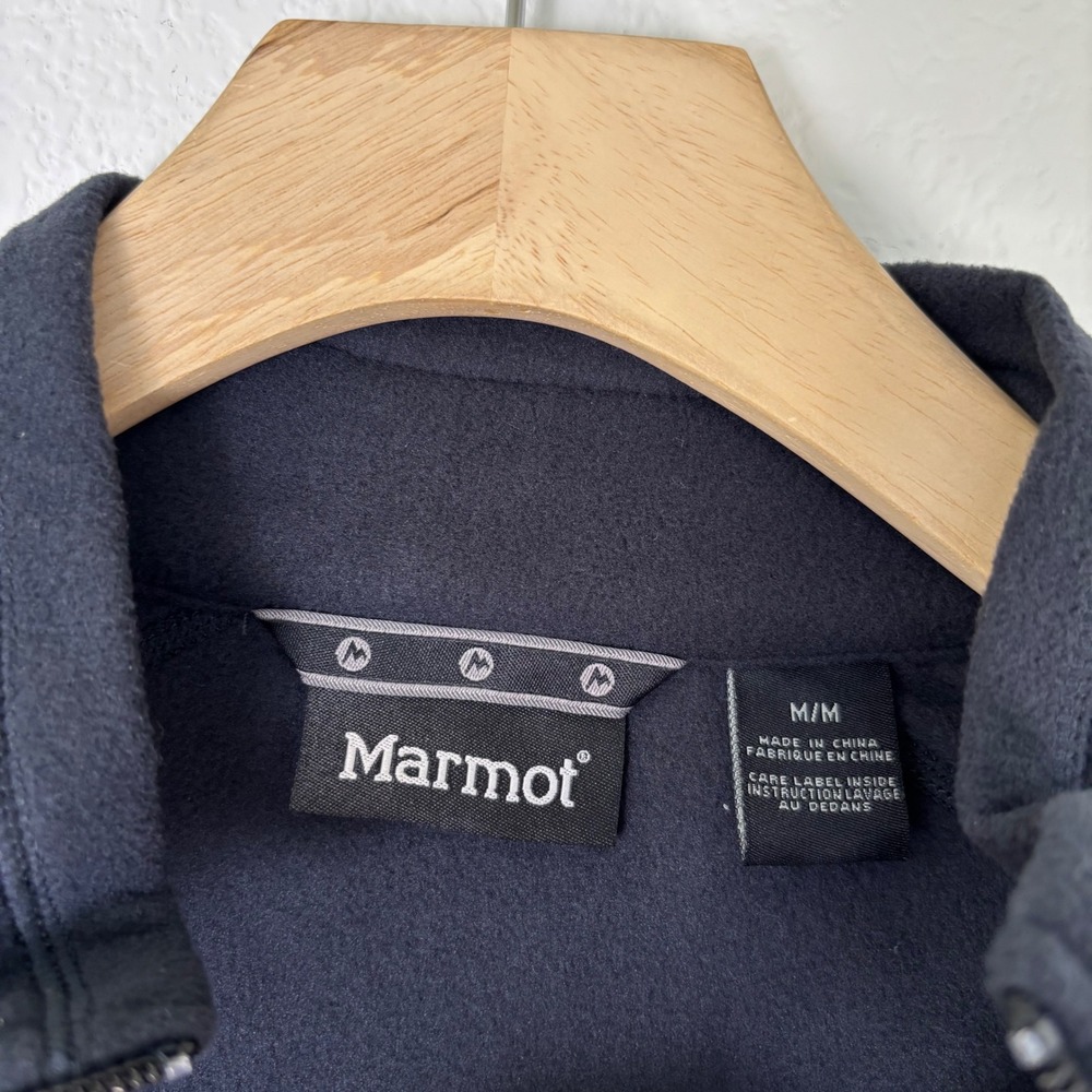 Marmot Rocklin Full Zip Fleece Jacket Mens Medium Black 901075 NWT - Picture 7 of 16